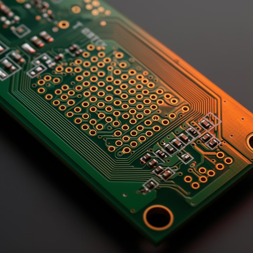 Multilayer PCB closeup